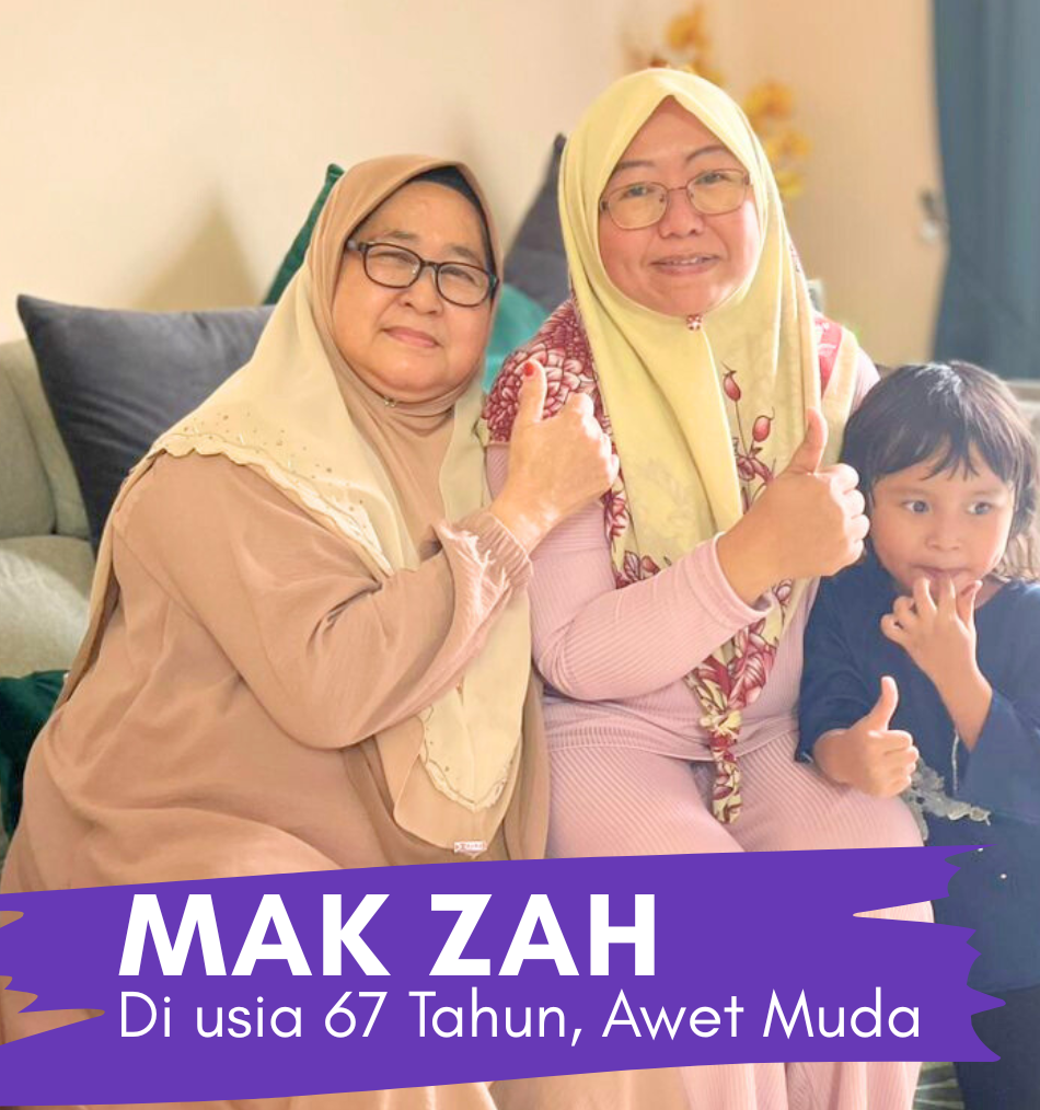 Mak Zah yang sihat dan aktif